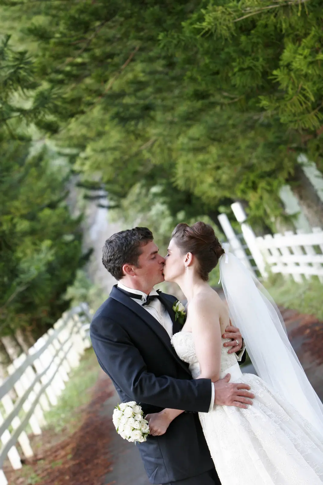 Rachel and Matt in a vineyard