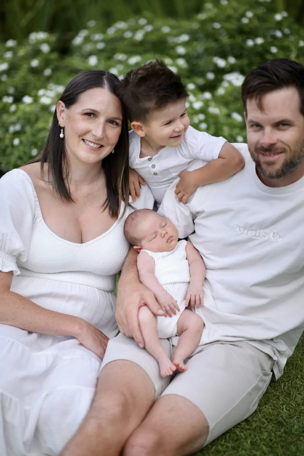 Family with their newborn