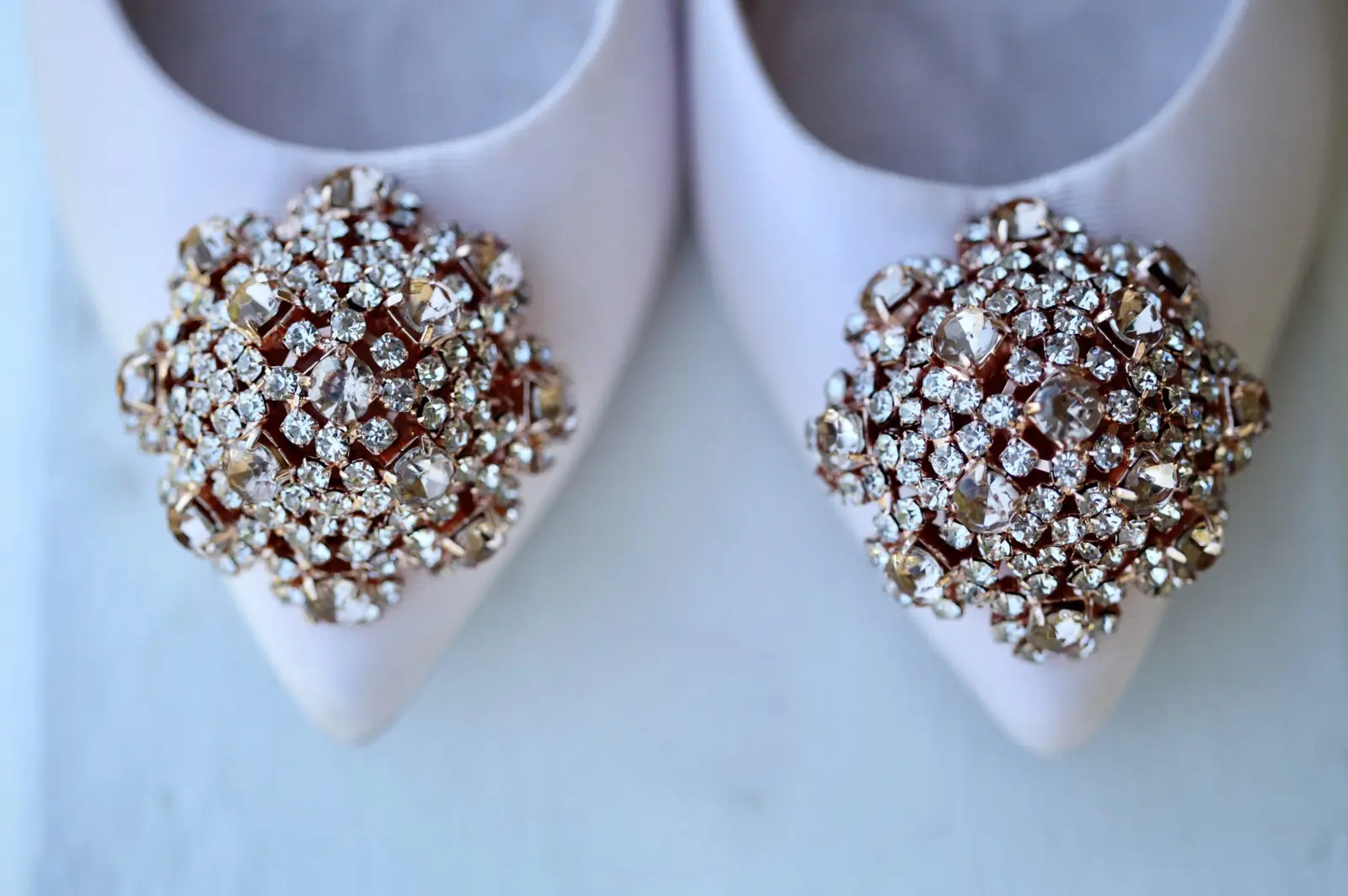 Embellished bridal shoes
